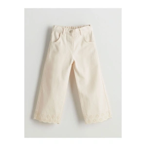 LCW Kids Beli Ayarlanabilir Kız Çocuk Gabardin Pantolon