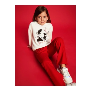 LCW Kids Beli Lastikli Basic Kız Çocuk Pantolon (W4)