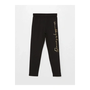 LCW Kids Beli Lastikli Baskılı Kız Çocuk Uzun Tayt