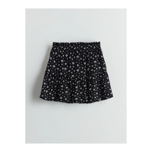 LCW Kids Beli Lastikli Çiçekli Kız Çocuk Şort Etek