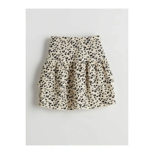 LCW Kids Beli Lastikli Fırfırlı Kız Çocuk Etek