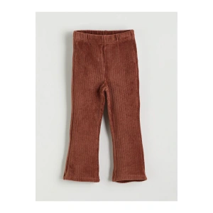 LCW Kids Beli Lastikli Kadife Kız Çocuk Tayt