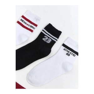 LCW Kids Beyaz Desenli Kız Çocuk Soket Çorap 5li