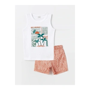 LCW Kids Bisiklet Yaka Erkek Çocuk Atlet ve Deniz Şortu