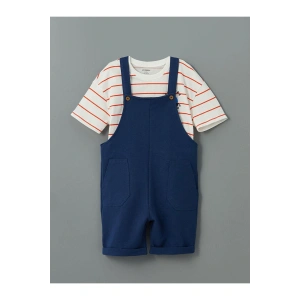 LCW Kids Bisiklet Yaka Erkek Çocuk Tişört ve Salopet 2li