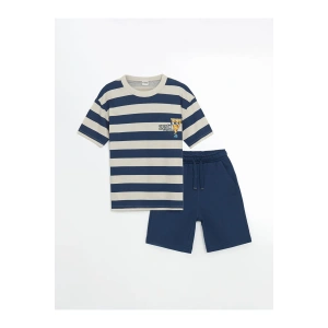 LCW Kids Bisiklet Yaka Erkek Çocuk Tişört ve Şort