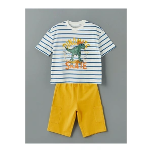 LCW Kids Bisiklet Yaka Erkek Çocuk Tişört ve Şort 2li