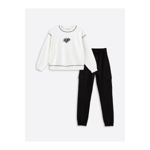 LCW Kids Bisiklet Yaka Kız Çocuk Kalın Eşofman Takım