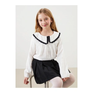 Lcw Kids Ekru Bebe Yaka Kız Çocuk Bluz
