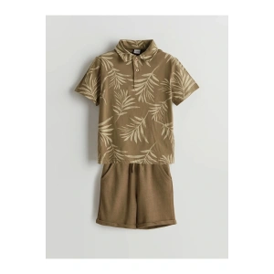 LCW Kids Haki Polo Yaka Erkek Çocuk Tişört ve Şort