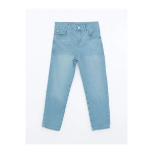 LCW Kids İNDİGO Beli Ayarlanabilir Lastikli Erkek Çocuk Jean Pantolon