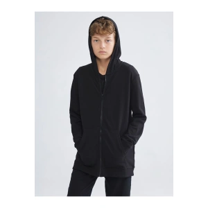 LCW Kids Kapüşonlu Erkek Çocuk Fermuarlı Sweatshirt