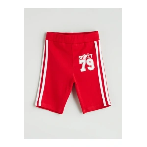 LCW Kids Kirmizi Beli Lastikli Kız Çocuk Kısa Tayt