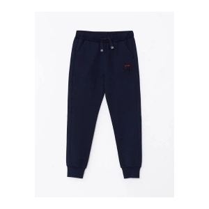 LCW Kids Lacivert Beli Lastikli Nakış Detaylı Erkek Çocuk Jogger Eşofman Altı