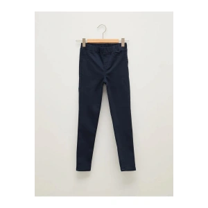 LCW Kids Lacivert Slim Fit Gabardin Kız Çocuk Pantolon