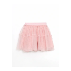 LCW Kids Pembe Beli Lastikli Kız Çocuk Tütülü Etek
