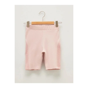 LCW Kids Pembe Beli Lastikli Yanları File Detaylı Kız Çocuk Tayt Anne Kız Kombini