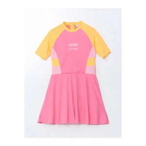 LCW Kids Pembe Hızlı Kuruyan UV Korumalı Kız Çocuk Mayo