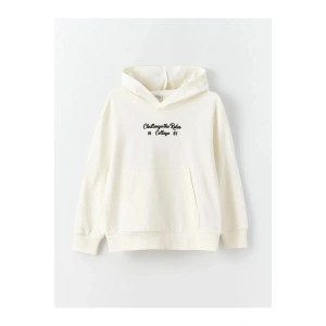 LCW Kids Rahat Kalıp Kapüşonlu Baskılı Erkek Çocuk Sweatshirt