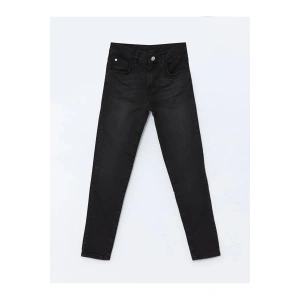 LCW Kids Siyah Beli Ayarlanabilir Lastikli Erkek Çocuk Jean Pantolon