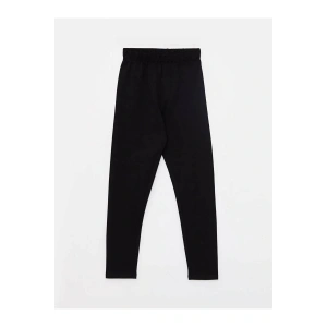 LCW Kids Siyah Beli Lastikli Basic Pamuklu Kız Çocuk Tayt