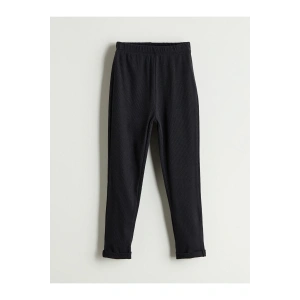 LCW Kids Siyah Beli Lastikli Erkek Çocuk Tayt Pantolon