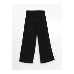 LCW Kids Siyah Beli Lastikli Kalın Kız Çocuk Eşofman Alt