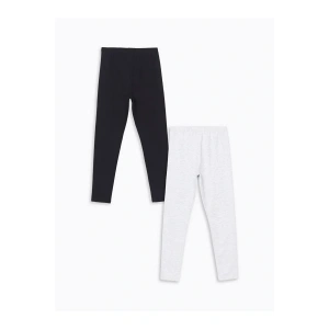 LCW Kids Siyah Beli Lastikli Kız Çocuk Tayt 2li