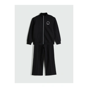 LCW Kids Siyah Dik Yaka Kız Çocuk Eşofman Takım