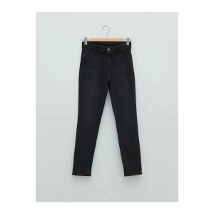 LCW Kids Siyah Skinny Fit Kız Çocuk Jean Pantolon