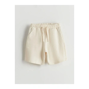 LCW Kids Yeşil Beli Lastikli Erkek Çocuk Şort