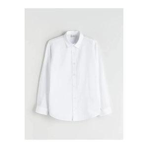 LCW KidsBeyaz Basic Uzun Kollu Erkek Çocuk Gömlek
