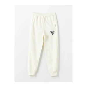 LCW KidsEkru Beli Lastikli Erkek Çocuk Jogger Eşofman Altı
