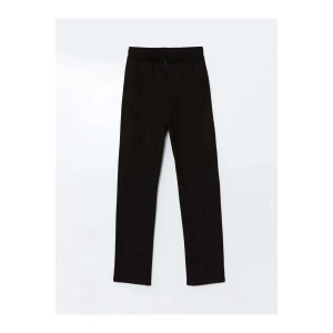 LCW KidsSiyah Beli Lastikli Kız Çocuk Kalın Jogger Eşofman Altı