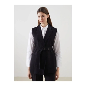 LCW Modest Ceket Yaka Kadın Klasik Yelek