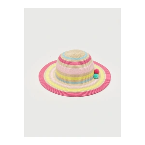 LCW Renk Bloklu Kız Çocuk Hasır Fötr Şapka