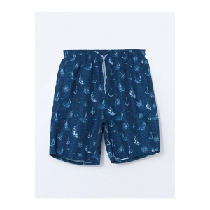 LCW SWIMWEAR Diz Hizası Boy Desenli Erkek Deniz Şortu