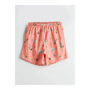 LCW SWIMWEAR Pembe Kısa Boy Desenli Erkek Deniz Şortu