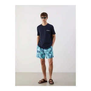 LCW SWIMWEAR Turkuaz Kısa Boy Desenli Erkek Deniz Şortu