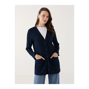 LCW V Yaka Düz Uzun Kollu Kadın Hırka