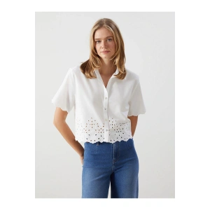 LCW Vision Ajurlu Poplin Kadın Gömlek