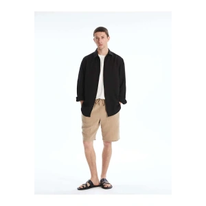 LCW Vision Bej Slim Fit Beli Bağlama Detaylı Erkek Şort