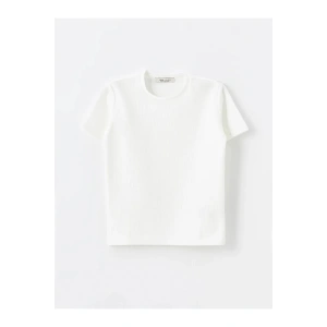 LCW Vision Ekru Basic Kısa Kollu Erkek Çocuk Tişört