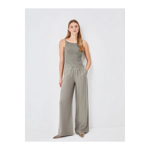 LCW Vision Haki Beli Lastikli Loose Fit Kadın Pantolon W4JP34Z8