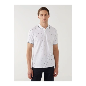 LCW Vision Polo Yaka Kısa Kollu Desenli Erkek Tişört