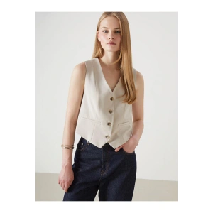 LCW Vision V Yaka Kadın Klasik Yelek