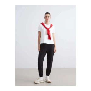 LCW VisionSiyah Beli Lastikli Kadın Jogger Eşofman Altı