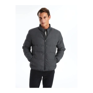 LCWAIKIKI Classic Antrasit Standart Kalıp Dik Yaka Erkek Şişme Mont