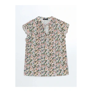 LCWAIKIKI Classic Bağlamalı Yaka Çiçekli Kadın Bluz