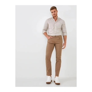 LCWAIKIKI Classic Bej Dar Kalıp Gabardin Erkek Chino Pantolon